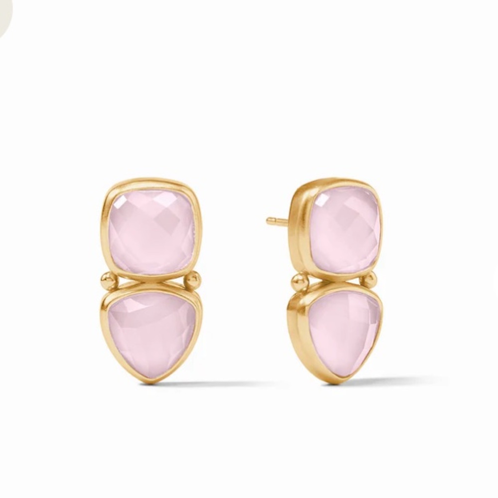 JULIE VOS • Aquitaine MIDI Earrings Iridescent Rose Vault
